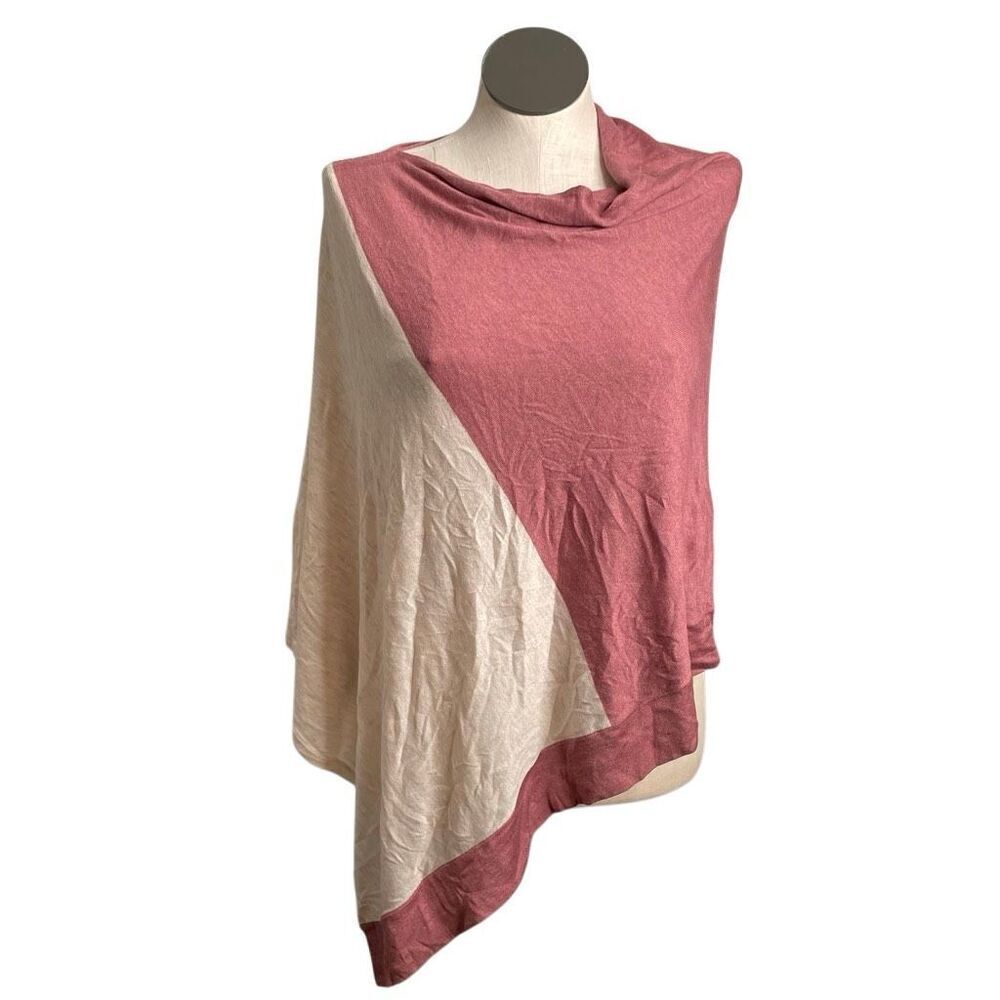 Lululemon Womens Yin Poncho OS Heathered Cherry Heathered Dune Tencel Cashmere